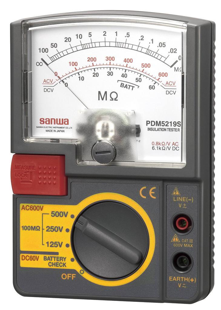 Sanwa Electric Instruments SANWA Аналоговый мегаомметр PDM5219S 500В/250В/125В