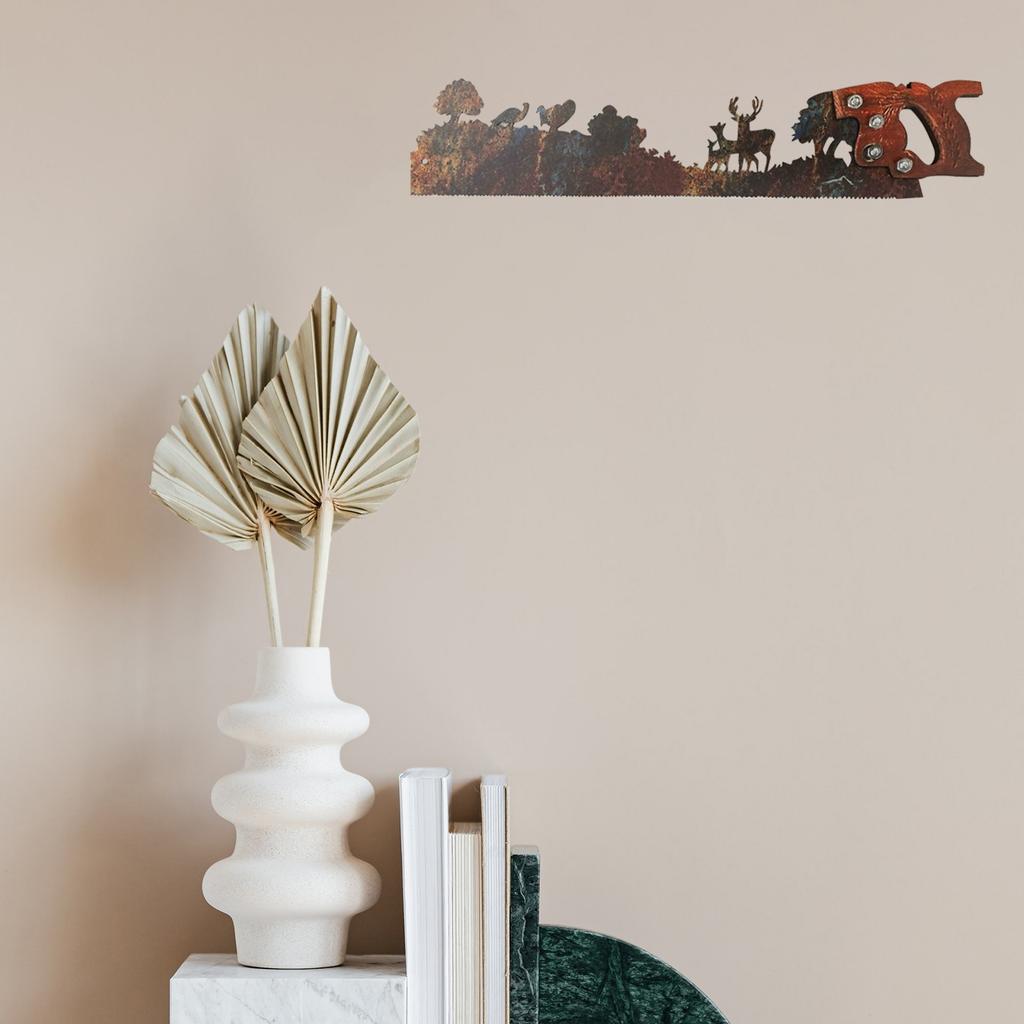 Father's Day Unique Gift Metal Art Tree Wall Decor Rustic Look Hanging Ornament