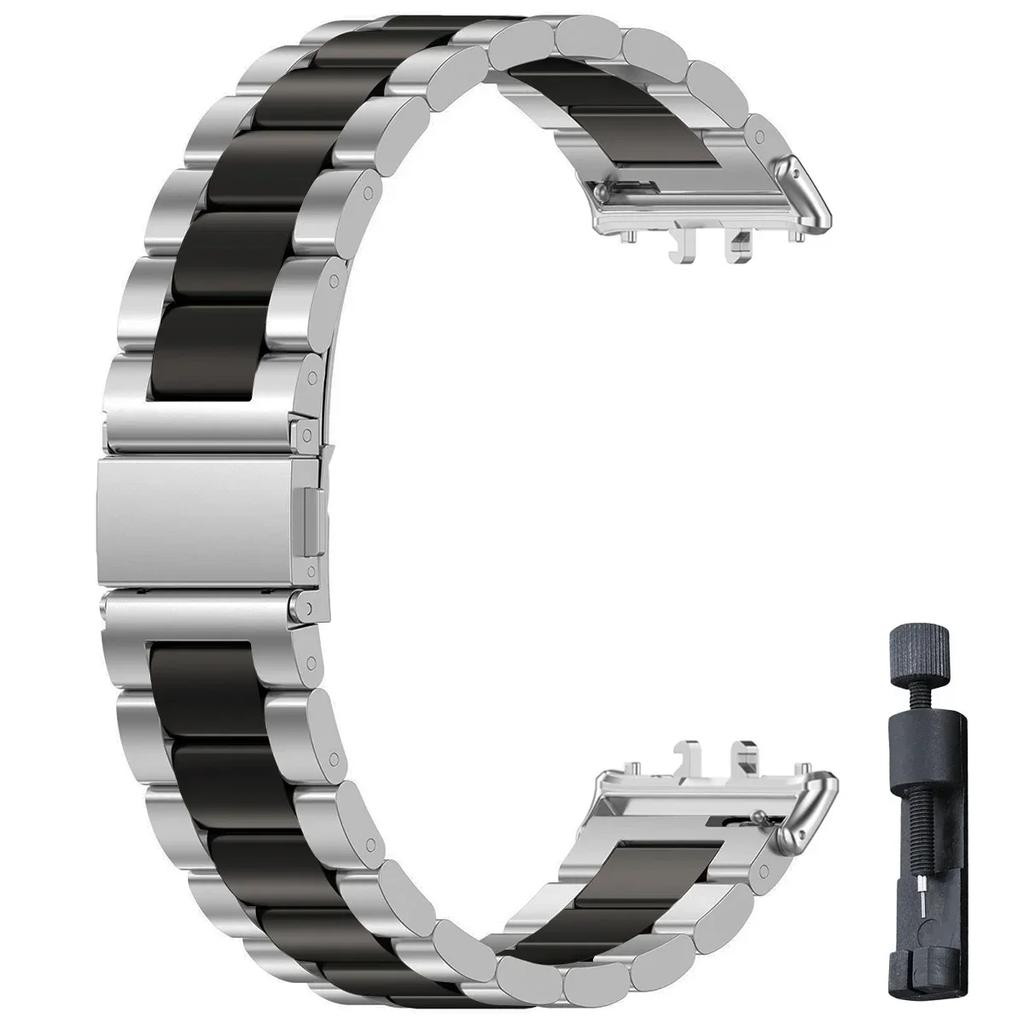 Ремешок из нержавеющей стали для Samsung Galaxy Fit 3, металлический браслет, роскошный деловой ремешок для Samsung Galaxy Fit3 SM-R390, аксессуары