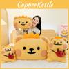 Bear Plush Crown Cushion Cartoon Toy Cute Stuffed Doll Decoration Kids Gift