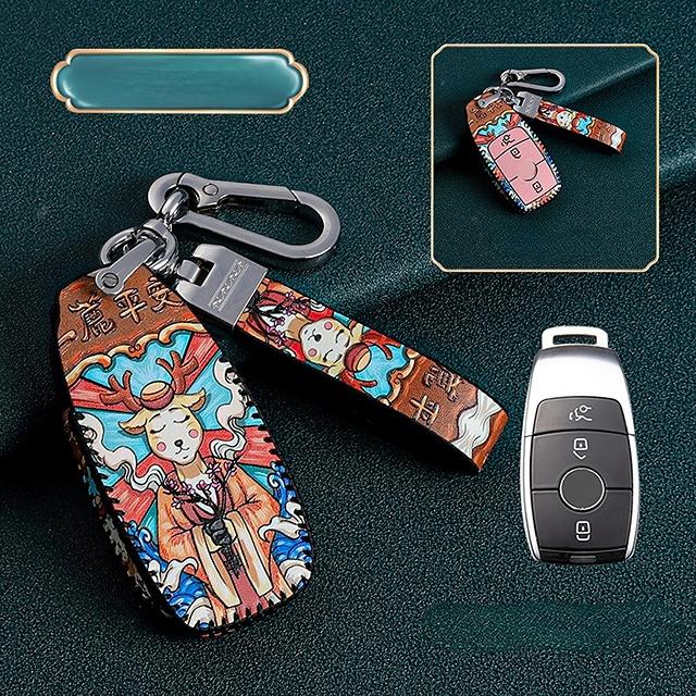 Кожаный чехол для дистанционного ключа автомобиля для Mercedes Benz Clk 200 W213 Amg Glc ACES Class W203 W204 W205 W212 W176 CLA