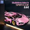 TOYLINX Super Pink Technical Speeding Vehicle Building Blocks Car Racing Bricks Toys Birthday Christmas Gifts for Children Kids