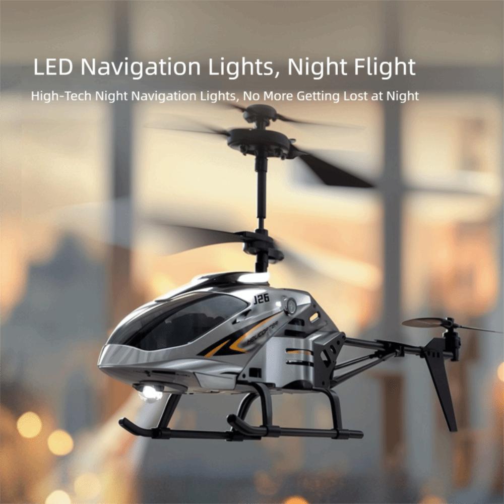 Silver Red Pink RC Helicopters Metal Alloy Flying Helicopter Toy Mini Drone Children's Day Gifts