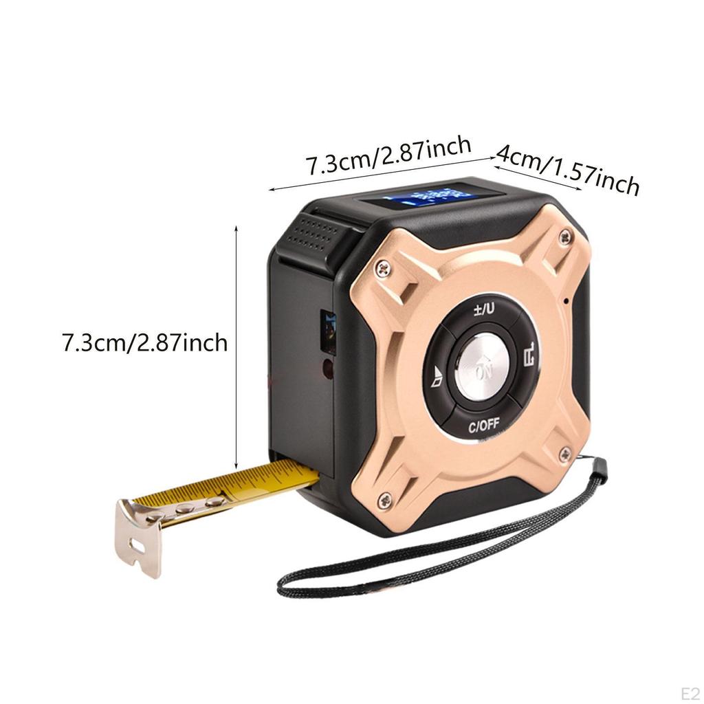 2 в 1 рулетка с подсветкой 131 фут дальномер и 16 футов ручной измеритель черный и
