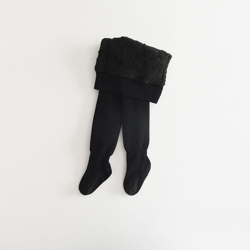 Зимние детские леггинсы в полоску с флисовой подкладкой, плотные и теплые колготки для малышей и детей, сохраняющие тепло