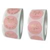 500Pcs Per Roll Thank You Sticker Seal Label Pink Sticker Paper Sticker