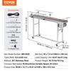 Belt Conveyor, 59 x 7.8 inch Conveyor Table, Heavy Duty Stainless Steel Motorized Belt Conveyor for Inkjet Coding Applications Powered PVC Belt