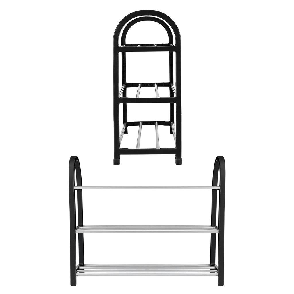 Plastic Aluminum Metal Standing Shoe Rack DIY Shoes Storage Shelf Home Organizer