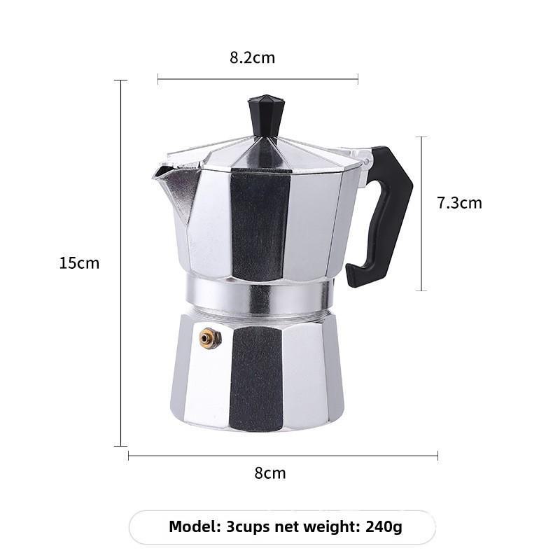 Европейская восьмиугольная алюминиевая гейзерная кофеварка - итальянская кофеварка