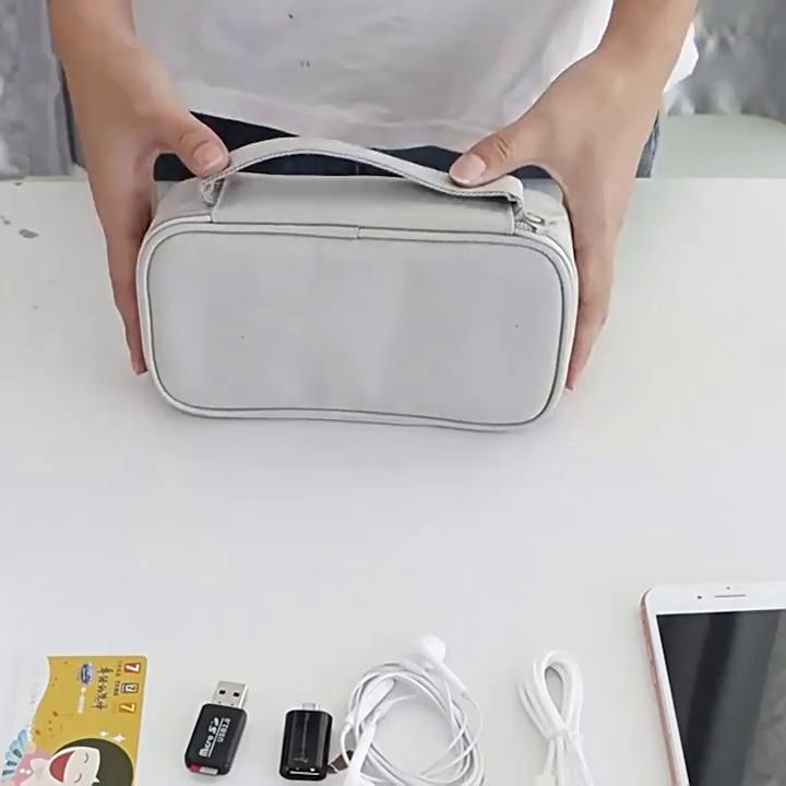 Travel Cable Organizer Bag Pouch Electronic Accessories Gadget Carry Case Portable Waterproof Storage Bag for Cable Cord