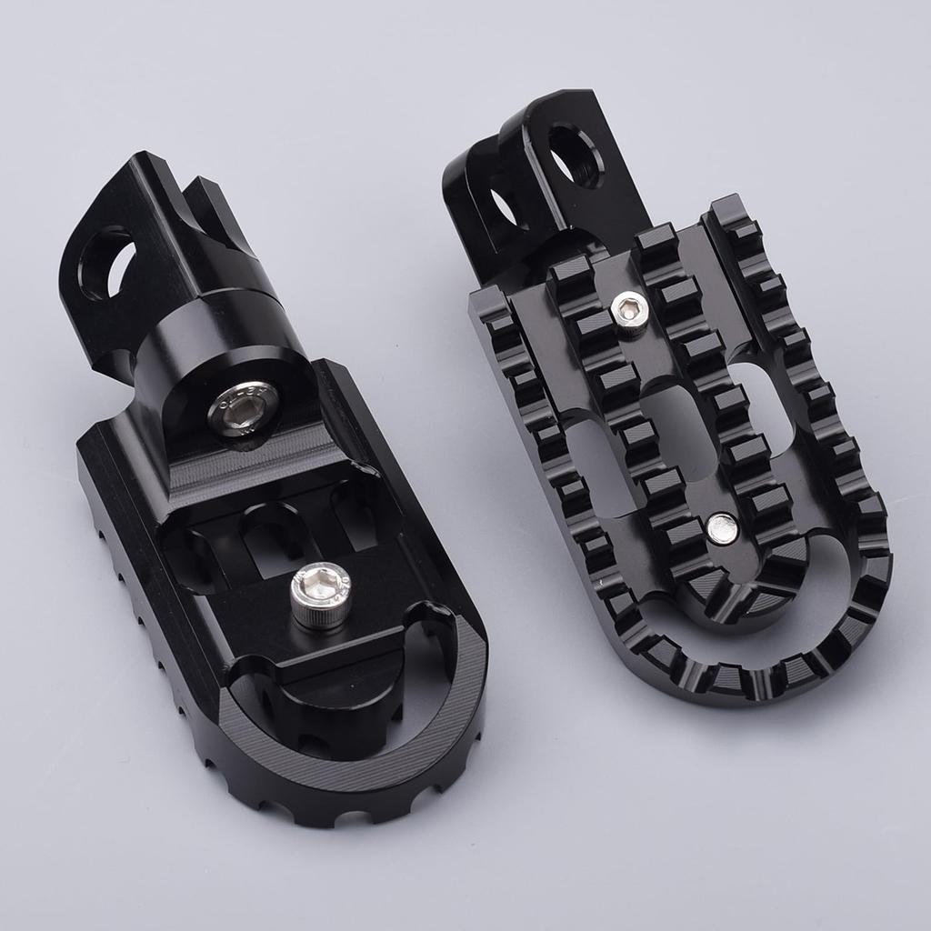 LEDISHUN Adjustable Step Bar Set for Kawasaki ELIMINATOR400 Eliminator/SE (24) (Black)