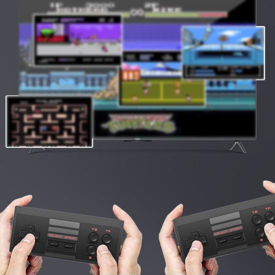 Детская игровая консоль в стиле ретро, компактный дизайн, портативный AV-выход, классическая мини-ручная игровая консоль с 2 контроллерами