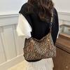 Leopard Print Large-capacity Tote Bag, New Fashionable, Simple and Trendy Personalized Commuting Shoulder Messenger Women's Bag