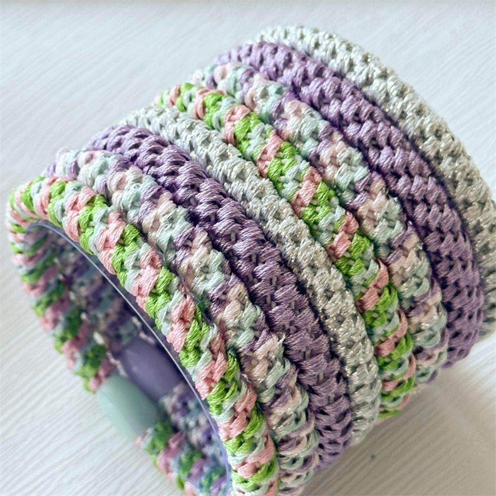 8Pcs/Set Rubber Band Hair Rope Set Korean Style Ponytail Holder New Hair Tie Basic Hair Accessories