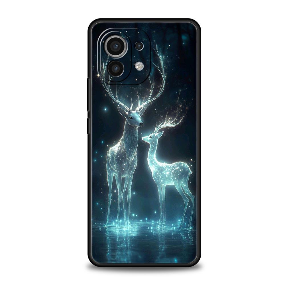 Cartoon Animal Deer Phone Case Cover for Xiaomi Mi 17 15 14 13 12 11 Ultra 15T 14T 13T 12T 11T Pro Lite 5G Soft TPU Shell Capas