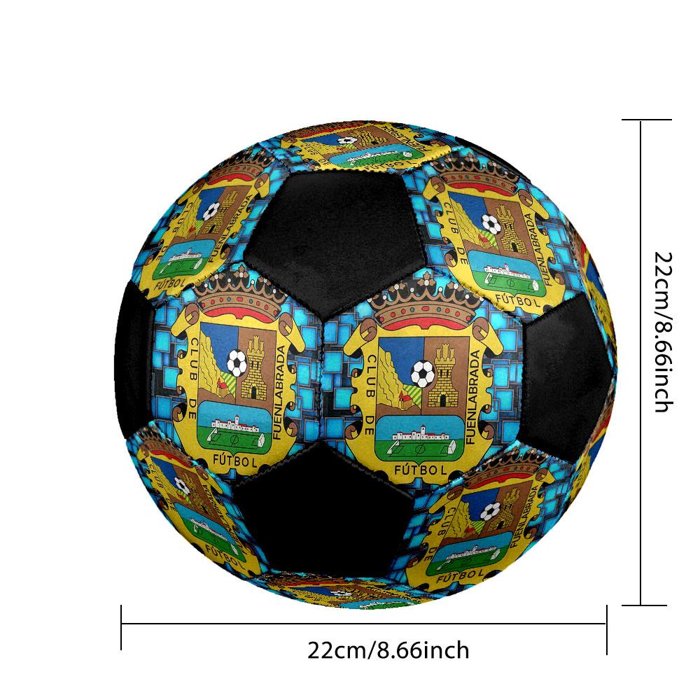1PC Fuenlabrada size 5 soccer ball PrahaIndoor Soccer Ball Colorful All Ages Machine Stitched PVC Competition Ready Durable High-Bounce