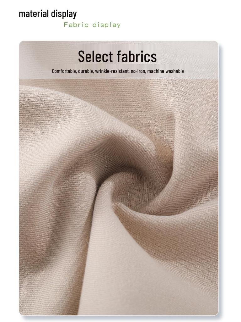 2025 Spring Women's High-End Wide-Leg Black Drape Pants - Casual High-Waisted Straight-Leg for Spring & Autumn