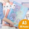 60Pocket A4 A3 File Folder Picture Album Document Storage Bag Display Book Painting Drawing Paper Po Art Collection Organizer
