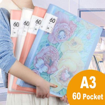 Папка-файл на 60 карманов формата A4 A3 Альбом для фотографий Сумка для хранения документов Книга для презентаций Бумага для рисования Живопись Коллекция поп-арта Органайзер