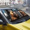 Креативный автомобильный солнцезащитный козырек с животными - Набор наклеек с милой собакой