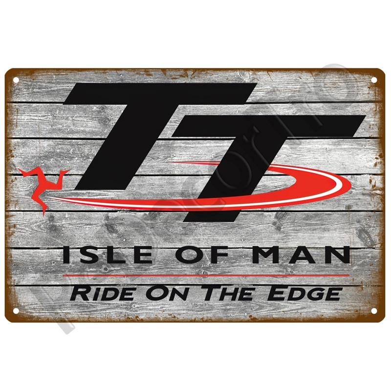 TT Races Vintage Wall Poster Vintage Retro Wall House Restaurant Decoration Plaque Metal Wall Decor Art Metal Sign Tin Sign ISLE