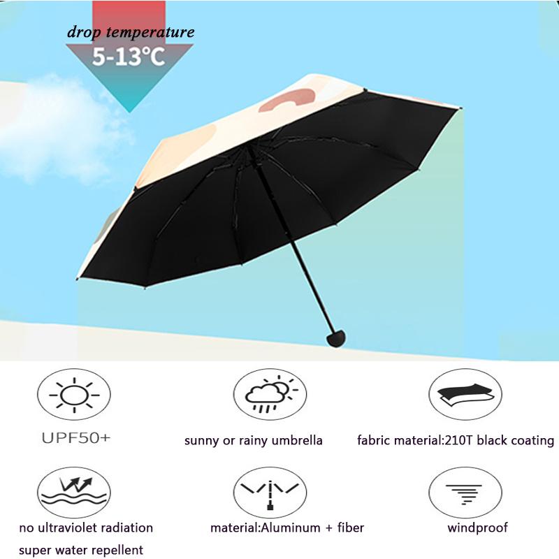 Полностью автоматический складной зонтик с защитой от ультрафиолета, портативный мини-карманный солнцезащитный зонт для женщин, мужчин и детей