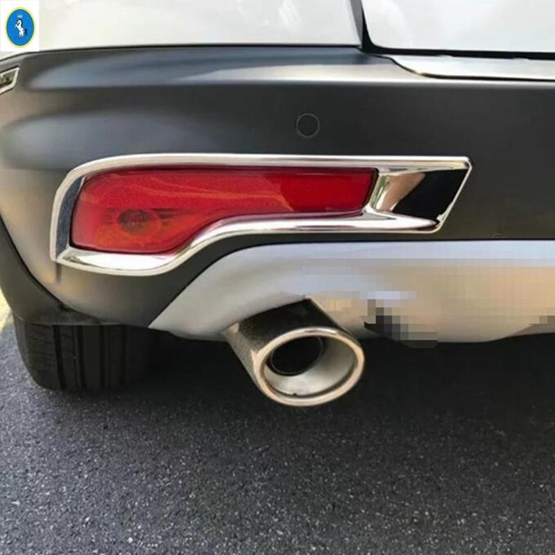 Декоративная накладка-рамка противотуманных фар заднего бампера автомобиля для Honda CRV CR-V 2017 2018 Блестящие аксессуары для экстерьера