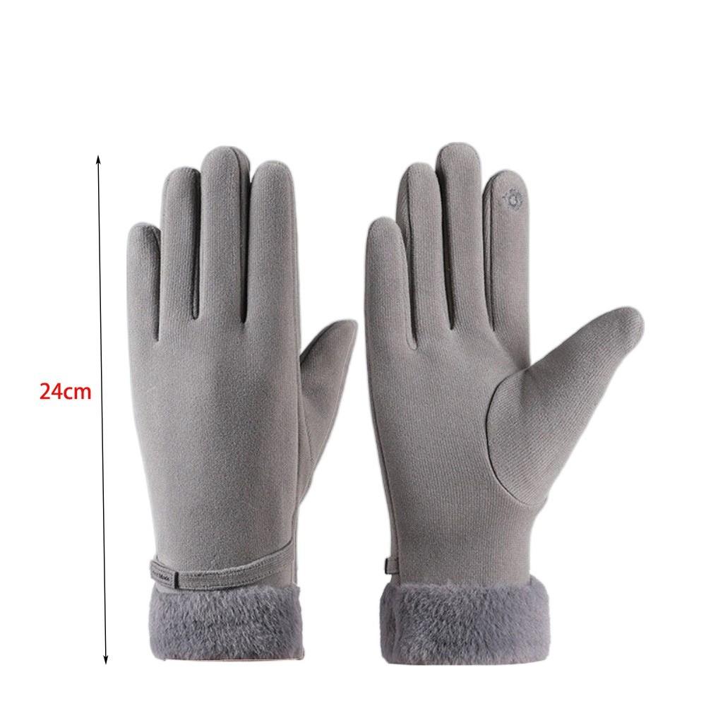 Warm Winter Gloves Plush Skiing Gloves New Touch Screen Gloves  Women