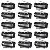 15Pcs Dupatta Clip With Safety Pins 10-Tooth Stainless Steel Hair Extension Clip