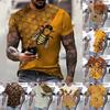 Men's Unisex Bee Graphic Prints Shirt T Shirt Tee Short Sleeve T Shirt 3D Print Crew Neck Shirt Designer Casual Big and Tall Daily Holiday