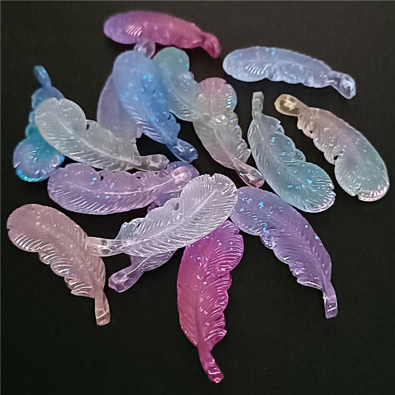 Ручная работа, светлые серии, акриловые материалы, светящиеся аксессуары, 10 шт., ювелирные изделия «сделай сам», цветное ожерелье с УФ-покрытием, серьги, изготовление модных бусин