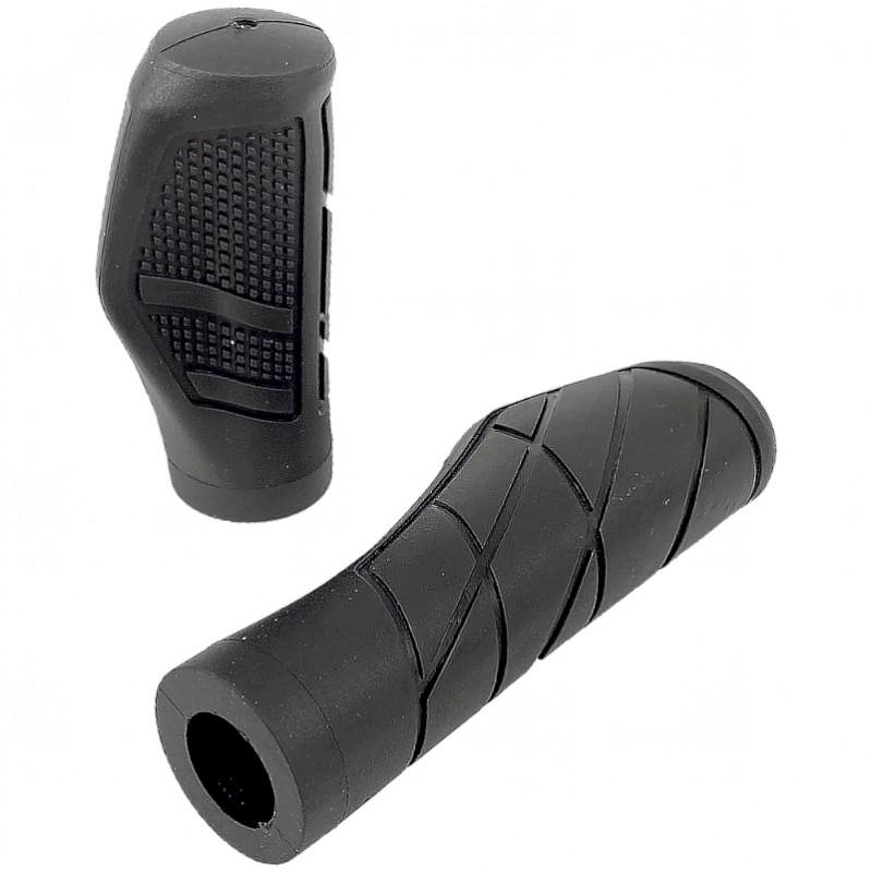 Bicycle Grips Ergonomic Grips 133Mm/95Mm Black Lxd Ib-Hlg331A Kraton