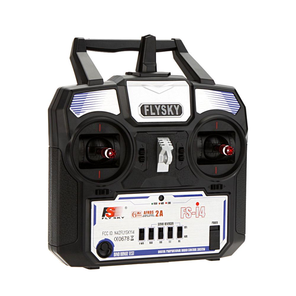 Flysky 2.4GHz 4CH Radio System Transmitter for RC Helicopter Glider with FS-A6 Receiver