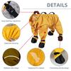 Waterproof Dog Boots with Suspender 4-Legged Dog Rain Shoes Anti-Slip Pet Paw Protector for Small