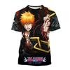 Горячая распродажа, новая футболка с 3D-принтом Куросаки Ичиго, аниме BLEACH, модная круглая горловина с короткими рукавами для мужчин и женщин, повседневные топы для детей