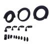 Power Steering Pump Hose Fitting Kit Stainless Steel Nylon Universal Steering Hose Hookup Kit for Remote Reservoir Tank