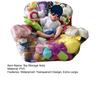 Stuffed Animal Storage Bean Bag Chair Cover Waterproof Clear PVC Extra Large Kids Plush Toy Storage Sofa Nursery Bedroom Dolls Organizing Sofa