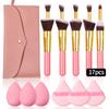 10PCS Super Affordable Makeup Brush Set, 1PCS Travel Makeup Bag, 6PCS Super Soft Makeup Sponge, Powder Puff and Beauty Egg