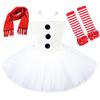 Christmas Snowman Mesh Skirt Girls Dress Suit Children Tutu Skirts