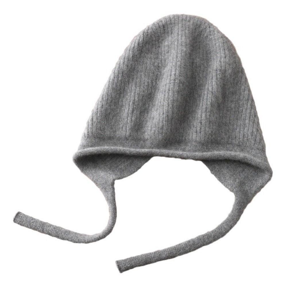 Casual Wool Women Knitted Hats Windproof Coldproof Knit Slouchy Beanie Ear Protection Comfy Stretch Winter Hat Keep Warm