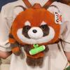 Panda Plush Toy Cartoon Child Bedroom Decoration Scene Doll Raccoon Backpack