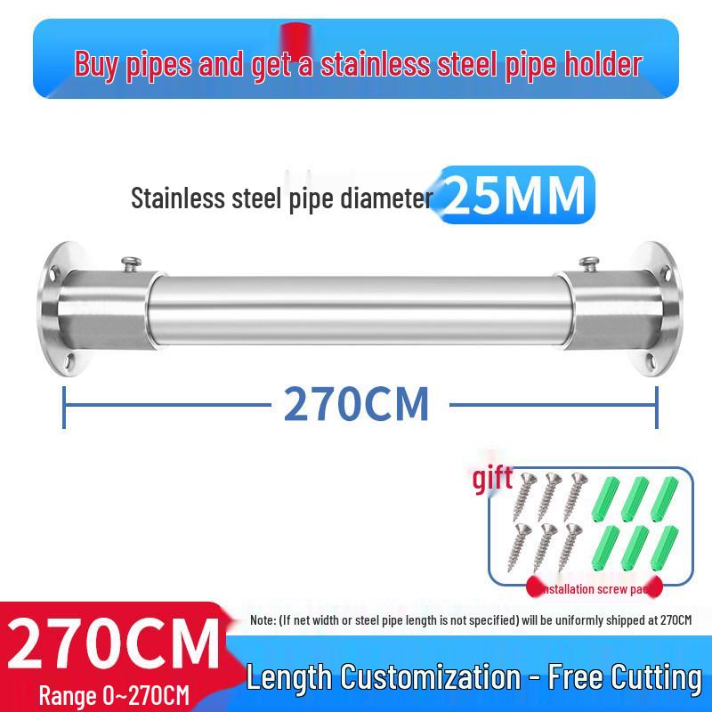 304 Stainless Steel Ceiling Mount Clothes Drying Rack with Flange Base for Cabinets and Balconies