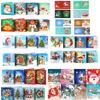 8pcs 5D DIY Diamond Painting Greeting Card Special-shaped Birthday Festival Card Santa Claus Xmas Postcards Craft Gift Christmas