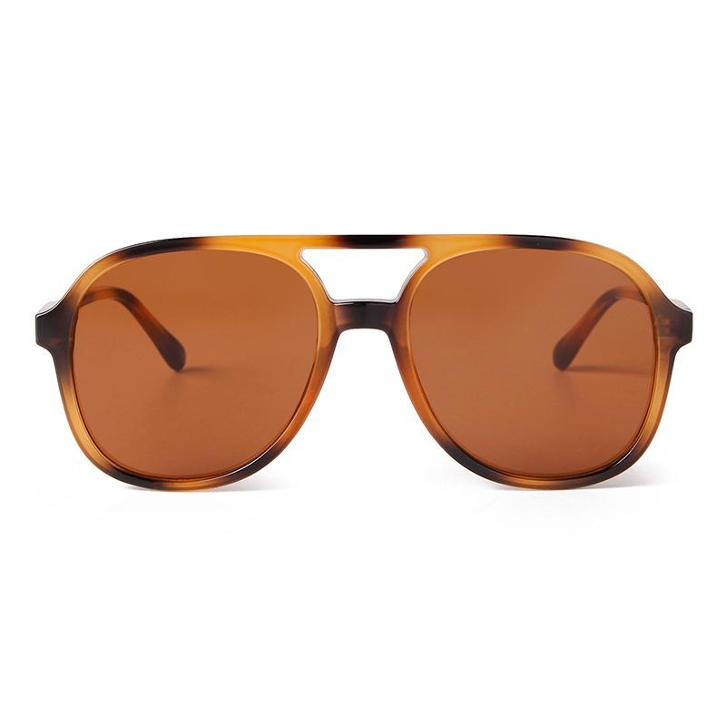 Модные винтажные желтые очки-авиаторы для женщин и мужчин, ретро, черепаховая оправа, двойной мост, квадратные авиационные солнцезащитные очки, UV400 S227