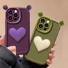 Подходит для Apple 15pro Чехол для мобильного телефона iPhone 13/14promax Love Ear Doll 12 Силиконовый мягкий чехол Xs