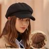 Women Beret Autumn and Winter Fashion Warm Winter Hat Wholesale Solid Colour Octagonal Cap Versatile Duck Tongue Cap