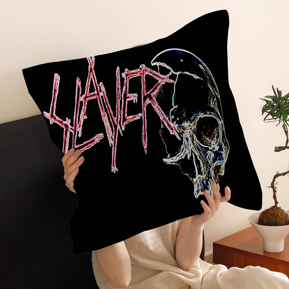 S-Slayer H-Heavy M-Metal Группа Подушка Подарки Домашний Офис Мебель Спальня Диван Автомобильная Подушка Чехол 45x45см