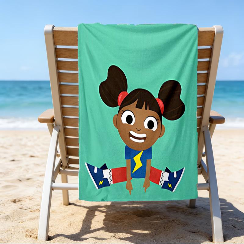 proof beach towel with a Yakka Dee pattern - soft,absorbent,quick-drying,machine washable - perfect for swimming,camping,bathing