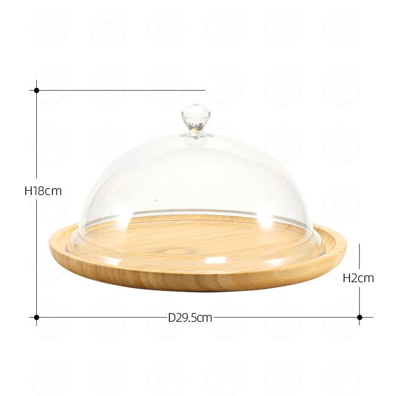 Круглый торт пицца закуска десерт подставка для пыли выпечка блюдо для димсамов доска прозрачная крышка крышка дисплей украшение Выставочный поднос