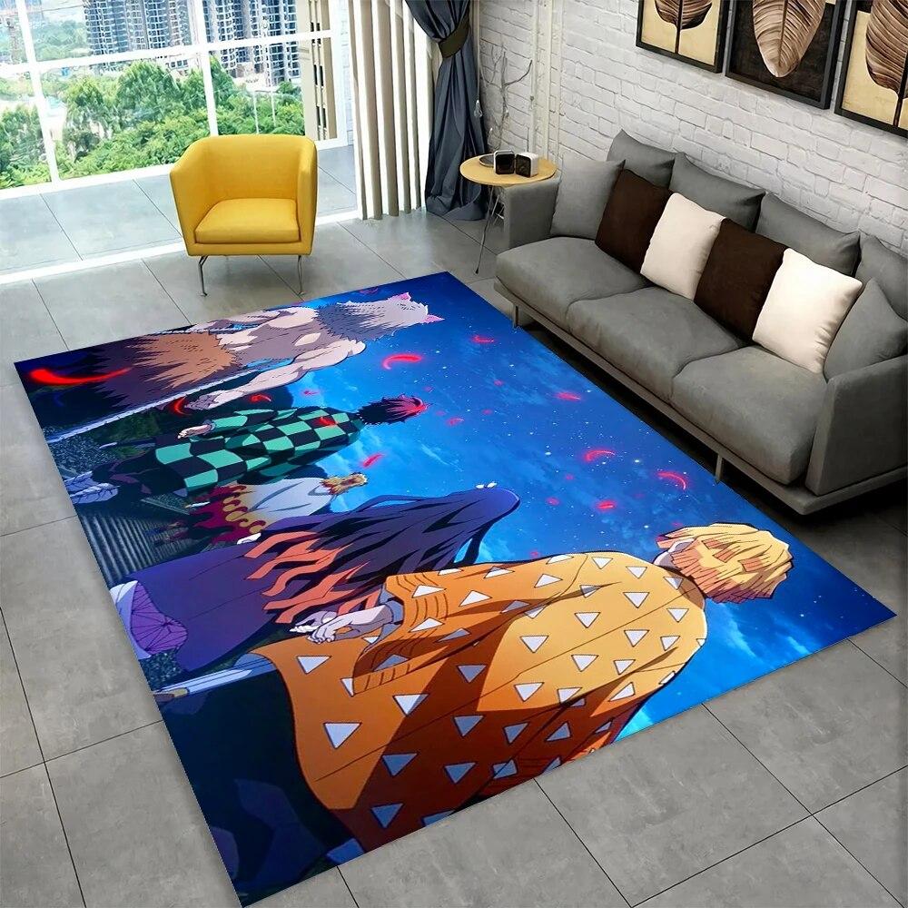 Камадо Незуко Demon Slayer Аниме Коврик, Ковер для гостиной Детская Спальня Диван Коврик Декор, Детский Нескользящий Коврик